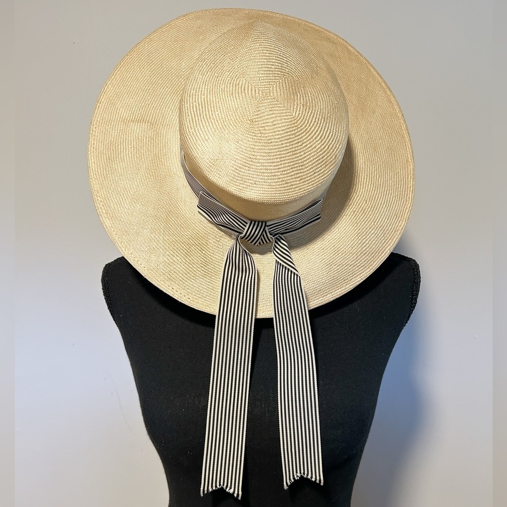 Vintage Liz Claiborne Madeline Sun Hat with Ribbon, small